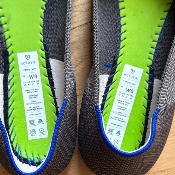 Rothy's Charcoal Round Toe Flats, size 8 - Picture 6 of 12